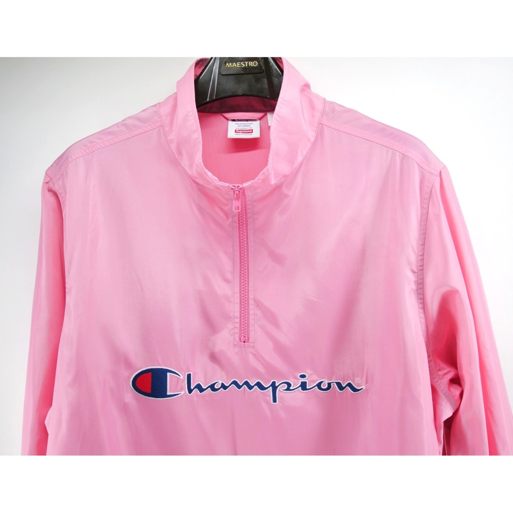 Supreme x Champion Half Zip Pullover Pink‎ Size XL - Picture 2 of 15